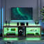 TV Stand for TVs up to 70 inch, Gaming Entertainment Center for PS5, LED TV Cabinet with Glass Shelves-1056303979