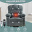 Le fauteuil électrique électrique Power Lift, adapté aux personnes âgées, avec fonctions de chauffage et de vibration, avec USB, peut être utilisé pour s'allonger. Bleu