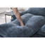 Coussin en U en éponge haute densité en chenille double couche, structure en bois massif, + Interface de chargement de type C, repose-pieds de rangement amovible en chenille de 106 po pour la vie primaire-595906850