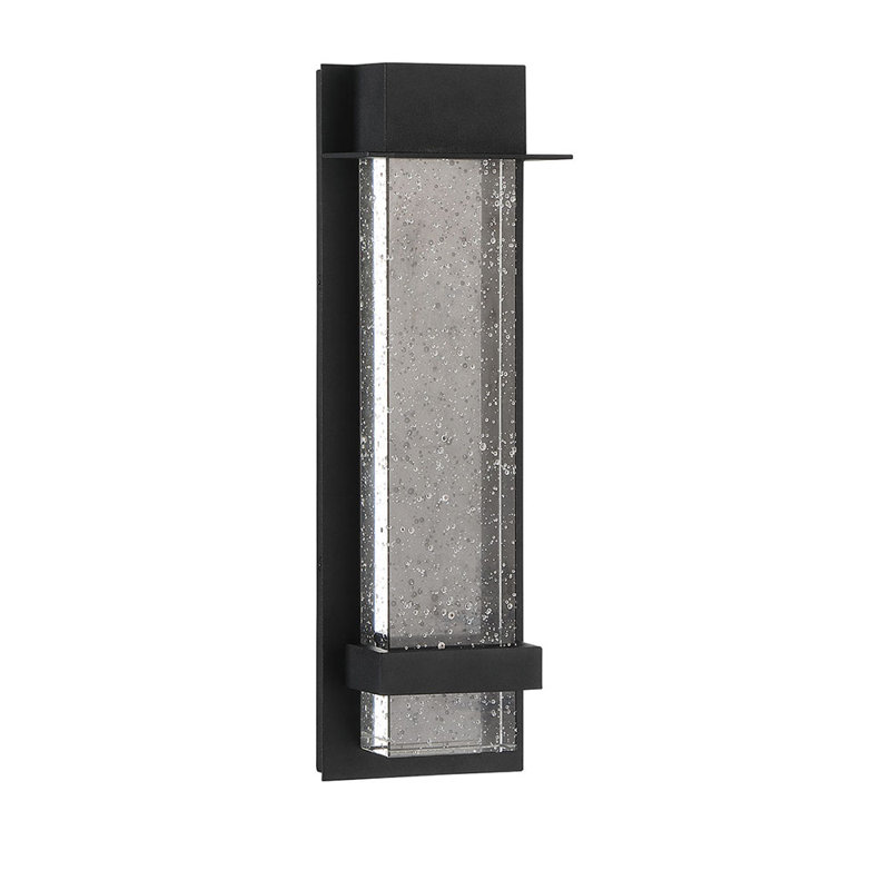 Plafonnier encastré d’extérieur à del Laskey, Noir, H 22 po x L 6,5 po x P 3,75 po