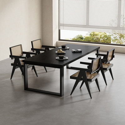 Multi-functional solid wood large board table set