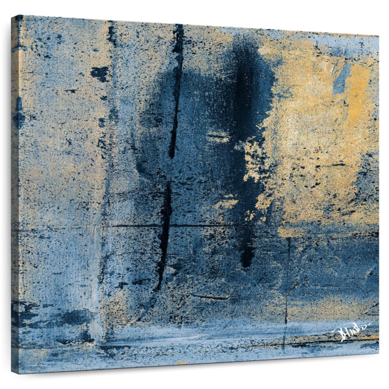 Gold On Blue Square I