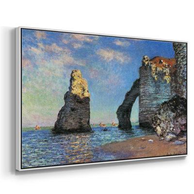 " The Rocky Cliffs Of Étretat " by Claude Monet