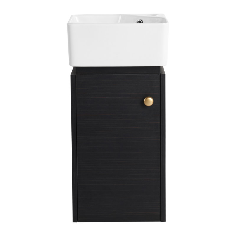 Meuble-lavabo avec lavabo pour petite salle de bain, meuble-lavabo avec porte à fermeture douce, petit meuble-lavabo avec lavabo