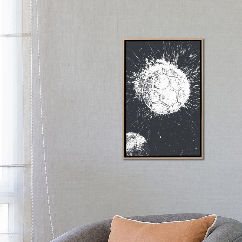 Football - reproduction d'art mural - toile encadrée, 26" x 18", Framed Canvas, Beige