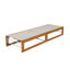 Chaise longue d'extérieur avec structure en bois d'acacia et siège en filet respirant, assemblage requis