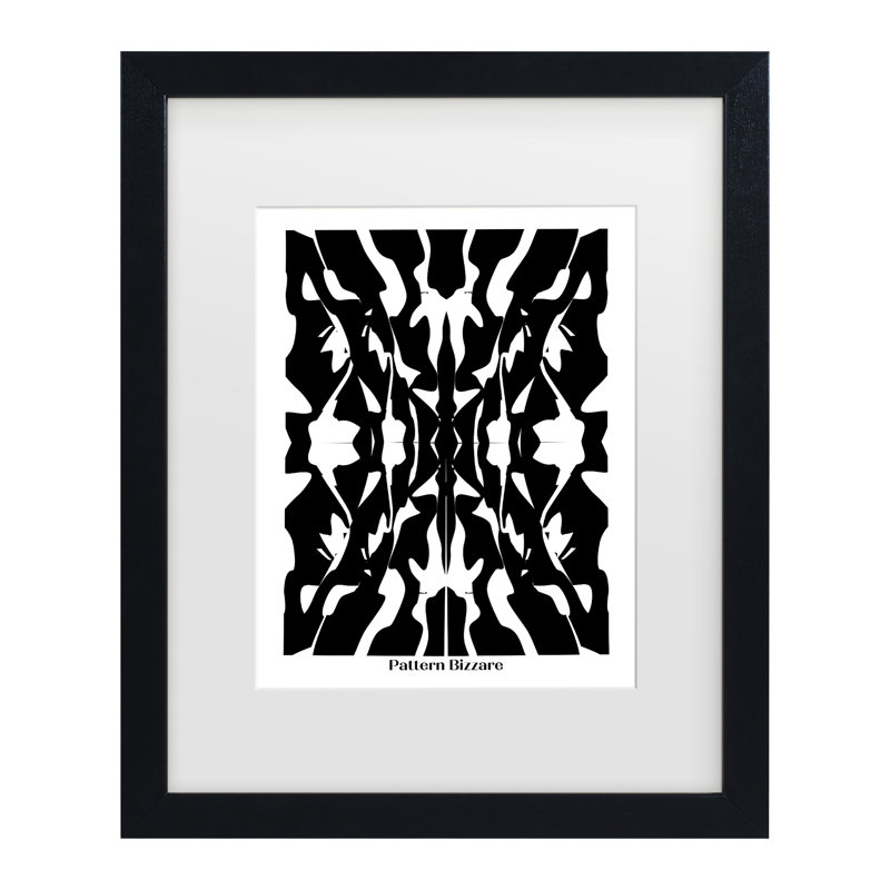 Motif de bolognaise dans un cadre noir mat, H 13 po x l 16 po, Cadre noir
