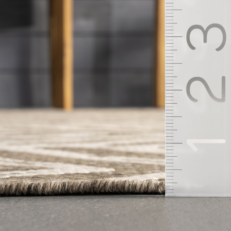 Tapis d'intérieur / extérieur brun Worthing, Rectangle 5 pi 3 po x 7 pi 6 po