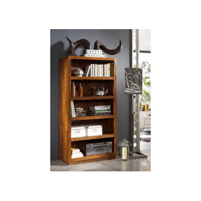 Duke 180cm H x 90cm W Solid Wood Standard Bookcase
