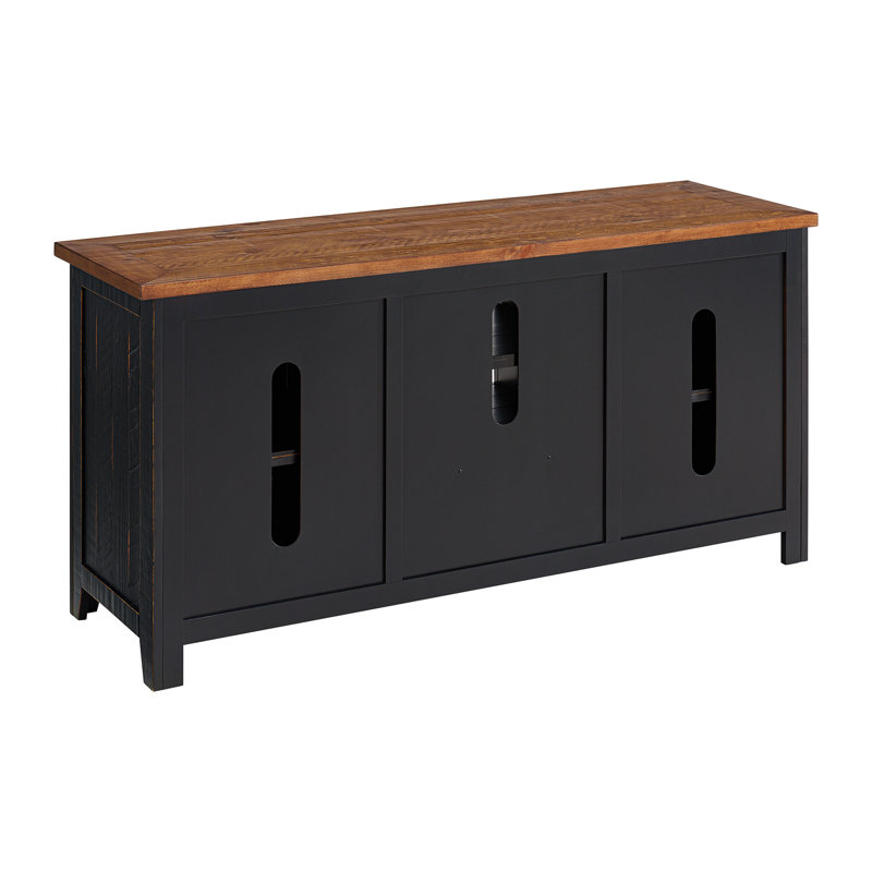 Kyndrick TV Stand for TVs up to 65", Black/Honey