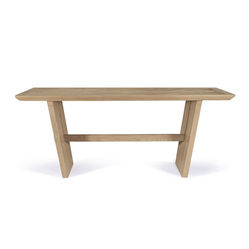 Jerran Ash Solid Wood Base Dining Table, 39.4" W x 81.9" L