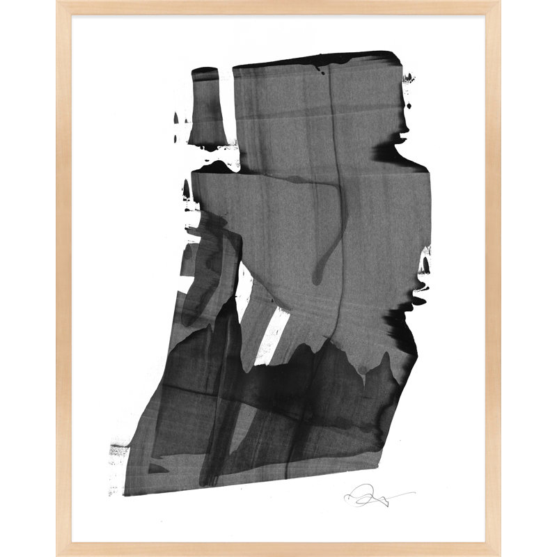 Brushstroke 4 Painting by Jacques Pilon, 38" H x 30" W x 1.25" D, Brown