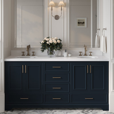 Meuble-lavabo double avec plateau Abshire 73