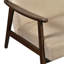 Chaise de chambre Mid-Century moderne en velours brun, fabrication en bois au fini noyer foncé, coussins en mousse pour des moments de détente avec housse, structure et intérieur chic-791753535