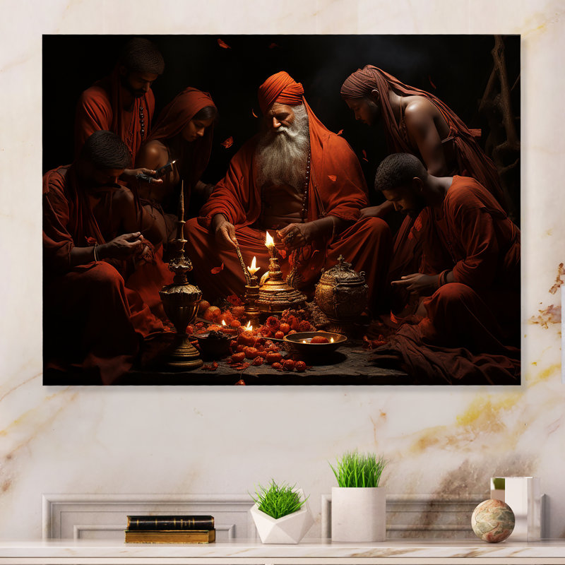 - Art mural en métal Hinduisim, H 16 po x l 32 po x P 1 po