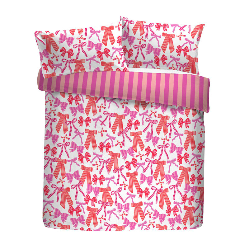 Polyester Striped Duvet Cover Set with Pillowcases Included, Single Duvet Cover + 1 Standard Pillowcase