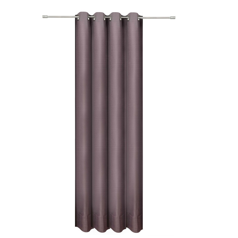 Flower Eyelet Blackout Single Door Curtain, Blackberry