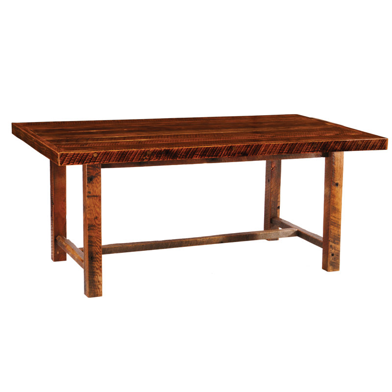 Fireside Lodge Barnwood Farmhouse Rectangle Dining Table - 6-foot - Artisan Top, 6-foot