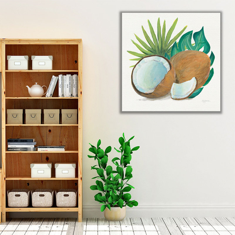 Cocotier V - reproduction d'art sur toile, H 12 po x l 12 po