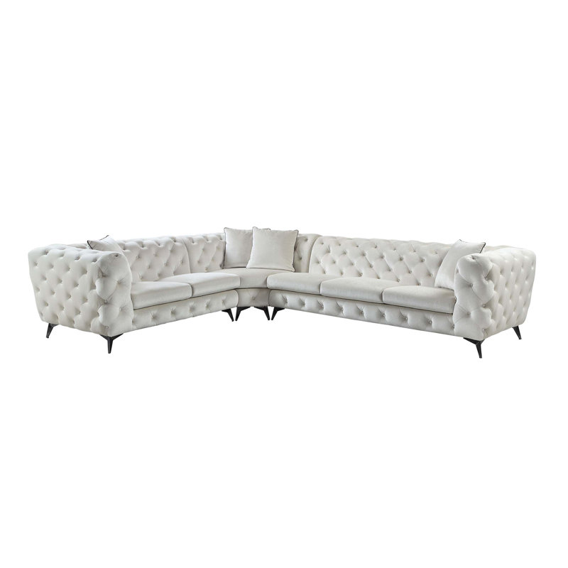 Canapé modulaire en tissu Atronia avec 4 coussins