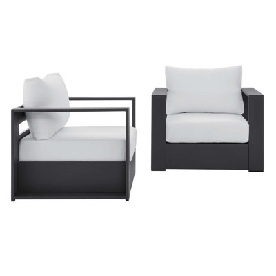 Ensemble de fauteuils d'extérieur en aluminium thermolaqué Tahoe par Modway