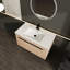 Ensemble de meuble-lavabo en chêne 36 po avec lavabo de comptoir en résine et armoire 2 portes Oak | Idée de cadeau