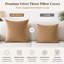 Housse de coussin en velours de couleur unie-131203668