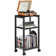 Laibah 3 Tier Moveable Small End Table, Record Player Stand with Records Shelf