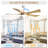 52 Inch Modern Ceiling Fan With 22W LED Light And Remote Control 5 ABS Blades For Living Room-1445961460-1445961462