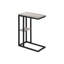Table d'appoint, en forme de C, bout, côté, collation, stratifié gris, métal noir, contemporain, moderne-1203013451-1203013462