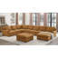 Leather Match Large Seating Modular Sectional