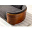 Lit pour chien surélevé de style scandinave avec pattes en bois massif et dossier en bois courbé noyer, velours-122266674-122266682