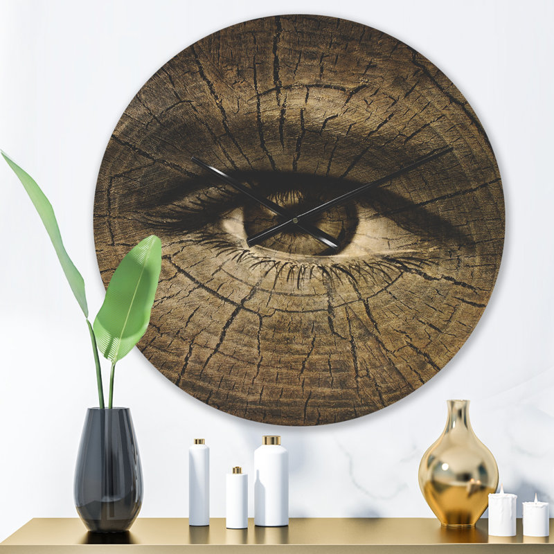 Horloge murale en bois vieilli, Petit