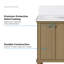 OVE Helena 36 in. Single Sink Bathroom Vanity in Antique Oak with White Engineered Stone Top, Brushed Gold Hardware-137129425