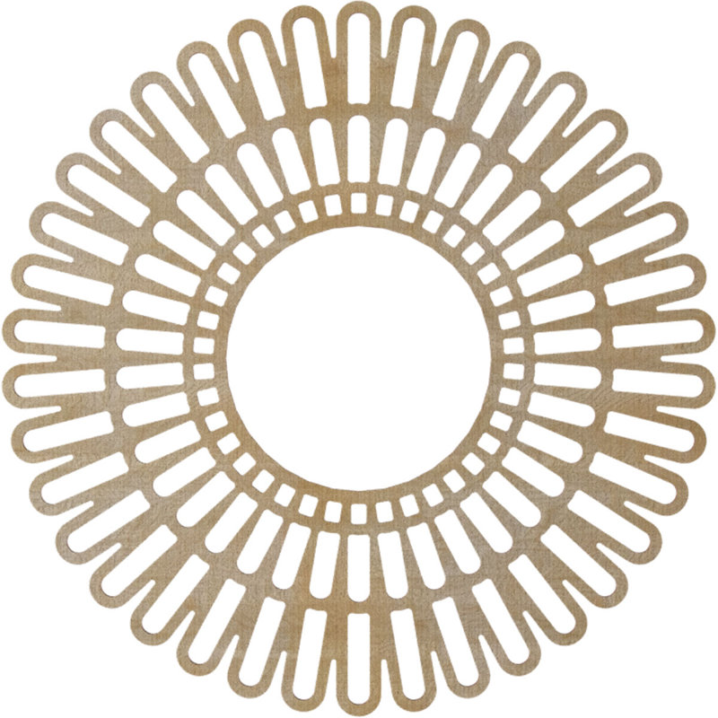 Médaillon de plafond ajouré en bois d'aulne 30 po x P 11 1/8 po x T 3/8 po, aulne, Bouleau, H 36 po x l 36 po x P 0,38 po