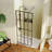Modern 34" x 72" Fixed Shower Panel with Aluminum Frame and Tempered Glass