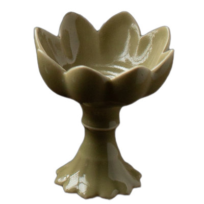 Yue Kiln Celadon Lotus Petal Incense Burner