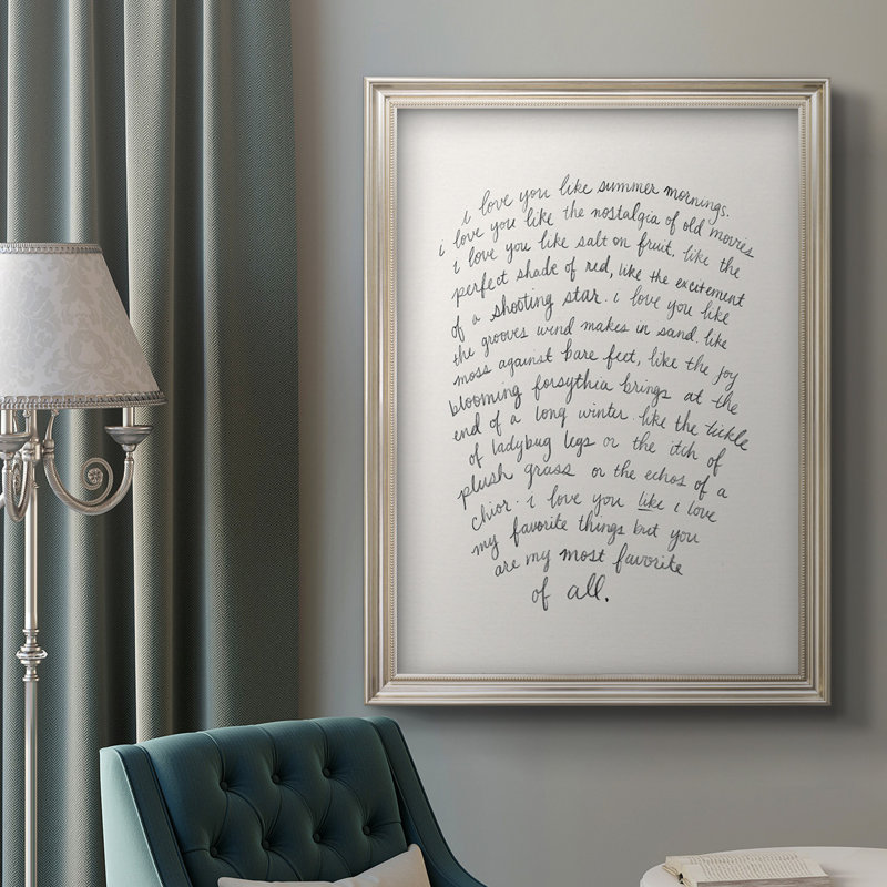 Lettre à un amoureux I - reproduction d'art sur toile, L 21 po x H 25 po