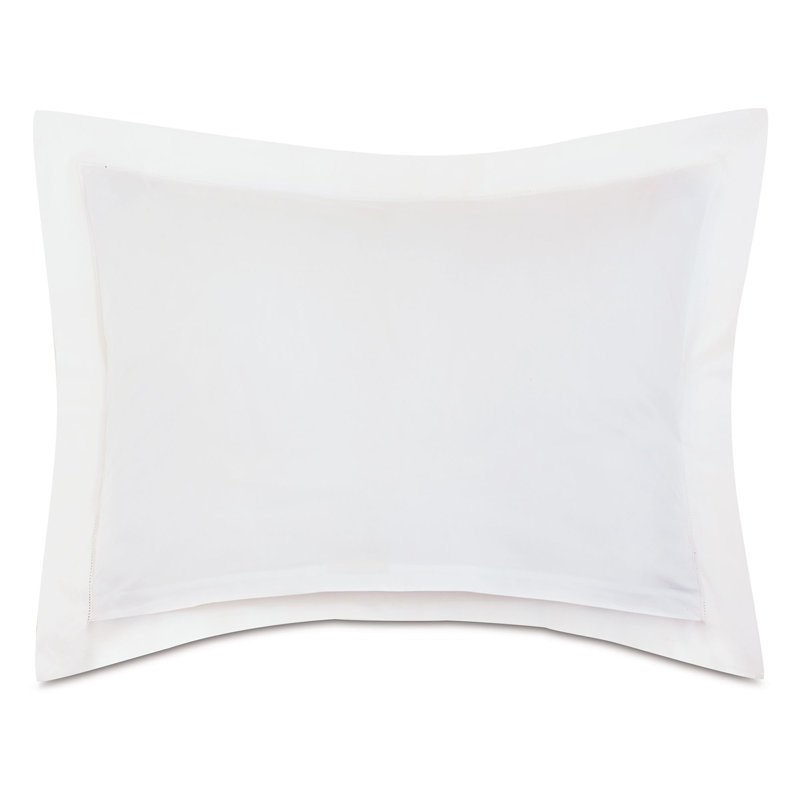 Gianna by De Medici Hemstitch Sham, White, Standard
