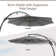 Ebonique Cantilever Umbrella with Base Included