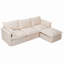Canapé modulaire 93,31 "pour salon, canapé moderne en L avec repose-pieds mobile, ensemble de canapé 4 places pour appartement, bureau.