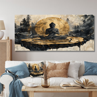 «Indian God Meditation Connecting to the Woods I» - Art mural pour l'hindouisme pour le salon