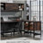 Hutch with Concealed Compartments, Brown finish