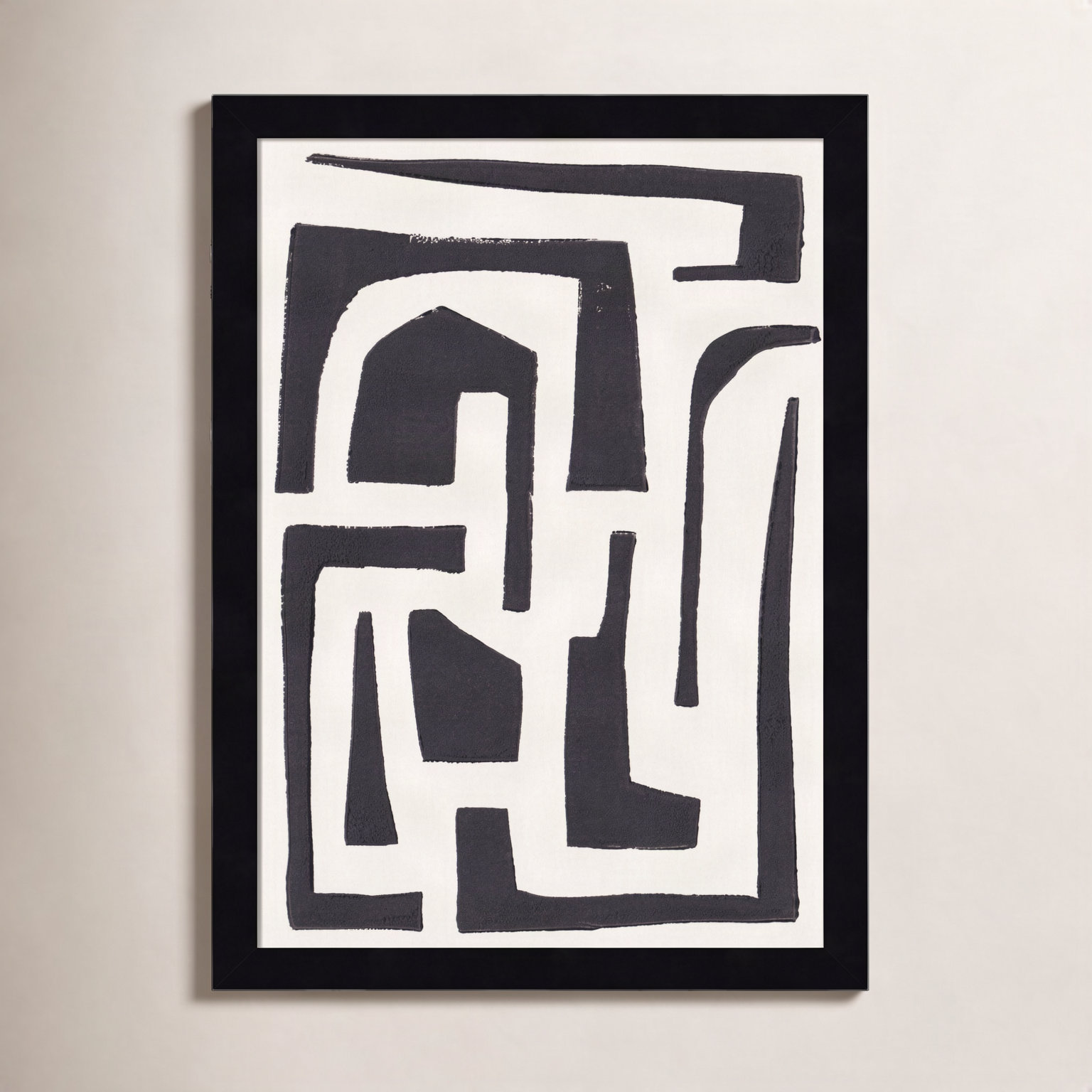 Neighborhood Print by Alisa Galitsyna, Black, 17" H x 13" W x 1" D