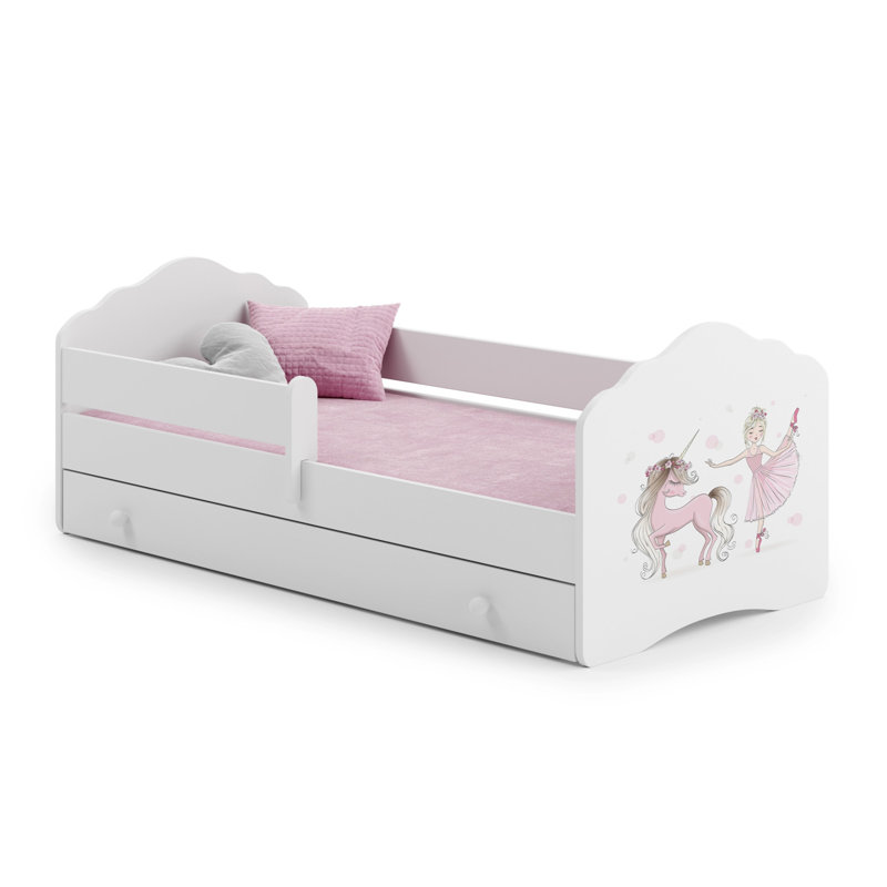 FALA children's bed drawer - Girl with unicorn, European Toddler (80 x 160cm)