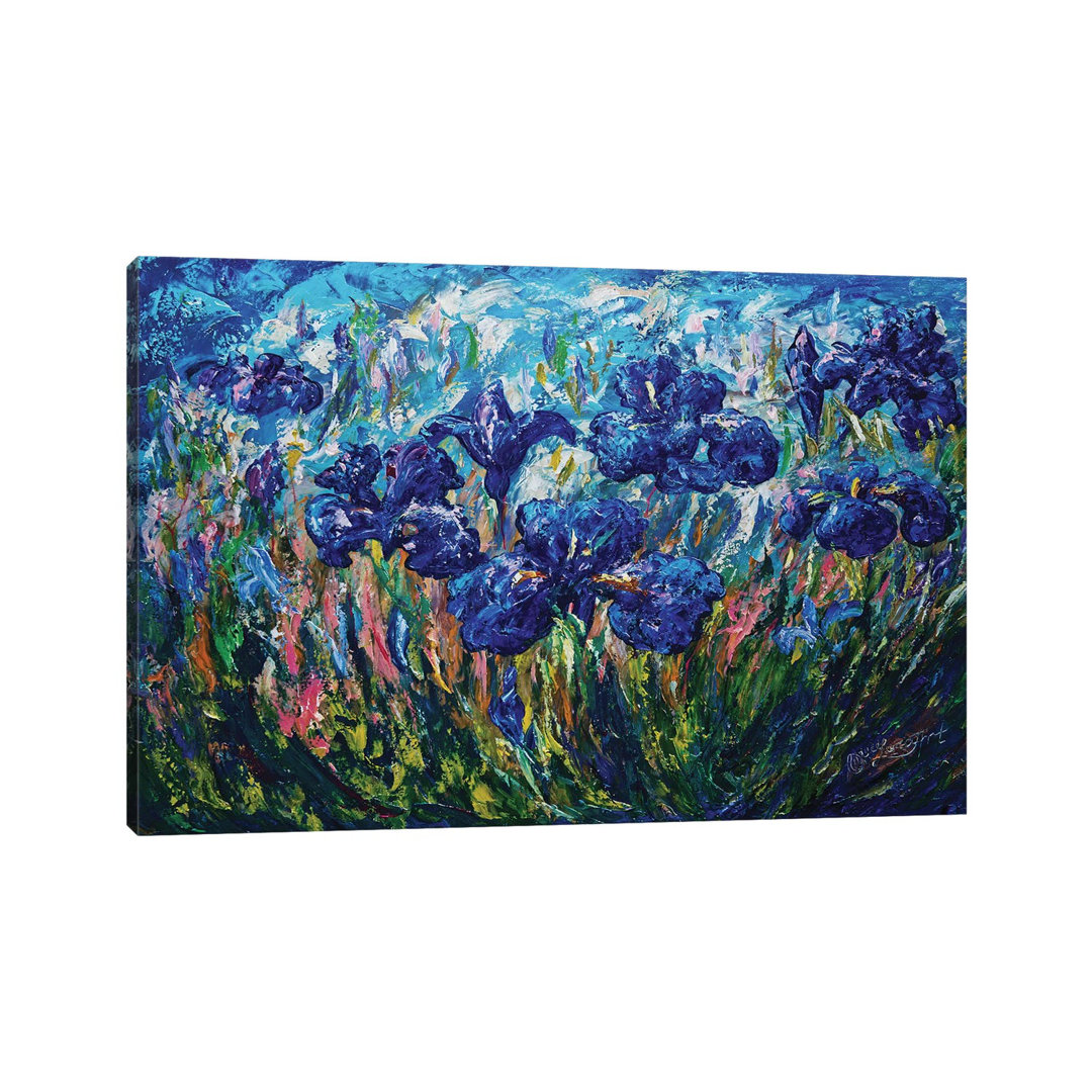 Countryside Irises by OLena Art - Wrapped Canvas Gallery-Wrapped Canvas Giclée