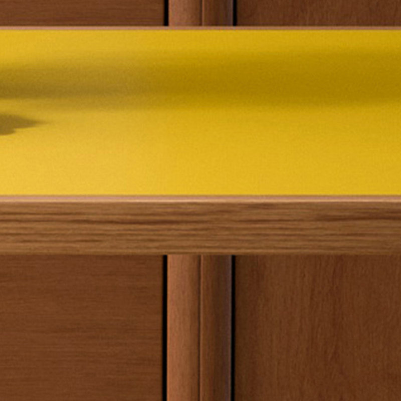 Bureau pratique et exquis jaune vif, H 29,52 po x l 62,99 po x P 31,49 po
