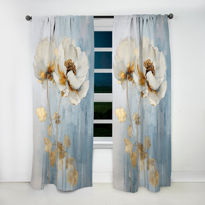 Arkell Ranunculus Radiance Treasure IV - Traditional Curtain - Velvet Room Darkening - 1 panel