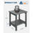 Outdoor Adirondack Side Table, HDPE 2-Tier Sturdy Patio End Table Weather Resistant for Adirondack Chair, Outdoor Square Side Tables for Patio, Poolside, Porch, Deck, Indoor, Backyard-781851029