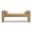 Banc rembourré en velours Jaquane